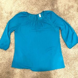 Blue-green semi-formal blouse